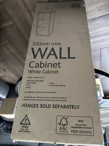 300mm white wall unit - white, b&q