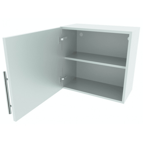 600mm single wall unit white - single,