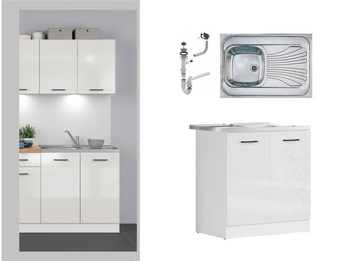Kitchen sink unit - sink, with
