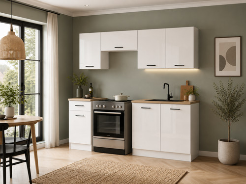 Kitchen cabinets set white - , 5