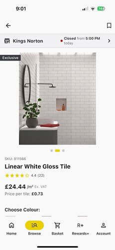 Linear white glossy ceramic - linear,