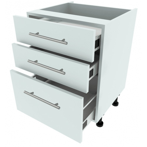 600mm drawer single base - 3-drawer,