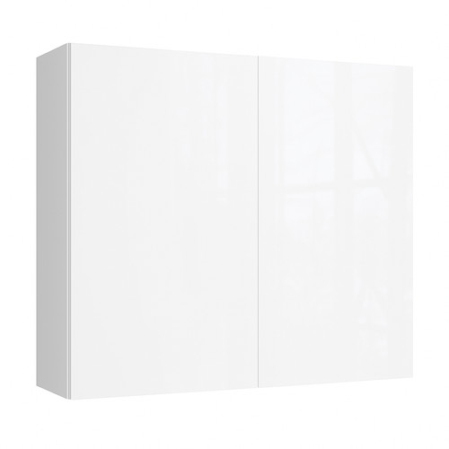 Gloss white slab door 1000mm - white,